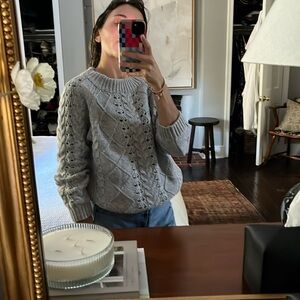 j crew cableknit sweater